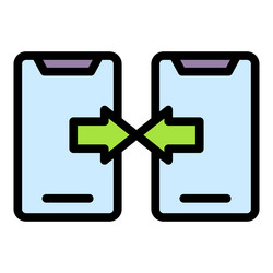 api phone data exchange icon flat vector image