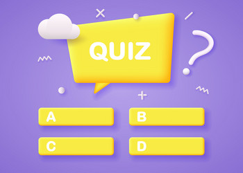 Blank template for quiz question and answers tv vector