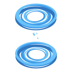 blue concentric circles creating an abstract vector image