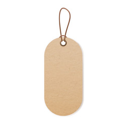 craft price tag on string blank kraft paper label vector image