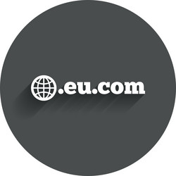 domain eucom sign icon internet subdomain vector image