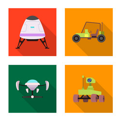 isolated object of mars and space logo set vector image