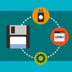 program coding website vector image