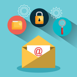 security data information flat icons vector image