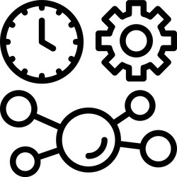 time tracking linear style icon design vector image