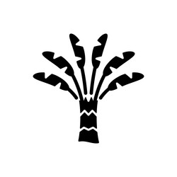 traveller palm black glyph icon vector