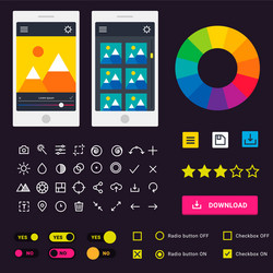 user interface phone laptop tab device vector image