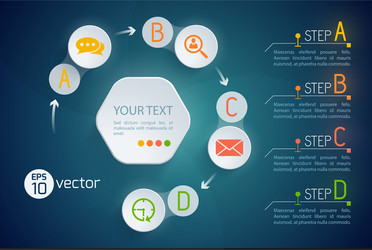 Abstract Flowchart Communication Concept vector image