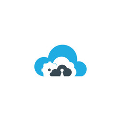 Cloud computing logo info emblems Royalty Free Vector Image