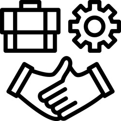 collaboration tools linear style icon design vector image