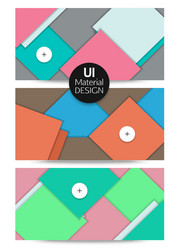 collection of abstract backgrounds ui material vector image