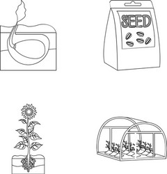 Company ecology and other web icon in outine vector