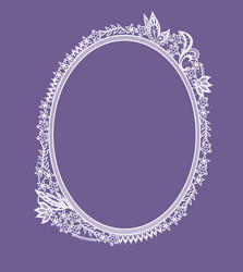 frame of the elements abstract lace vector image