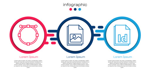 set line circle with bezier curve picture vector image