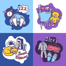 sleep time design concept vector