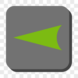arrowhead left rounded square button vector image