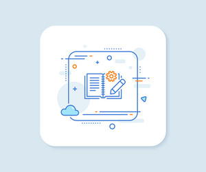 engineering documentation line icon technical vector image