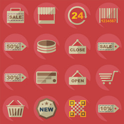 flat concept set modern design with shadow vector image