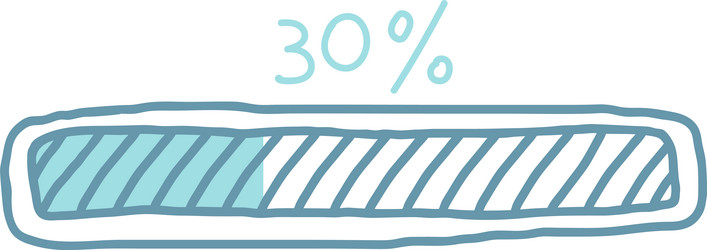 handdrawn loading bar progress indicator vector image