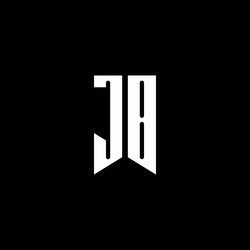jb logo monogram with emblem style isolated vector image