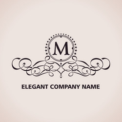 Monogram luxury logo template Royalty Free Vector Image