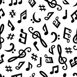 Music Notes Seamless Pattern vector image