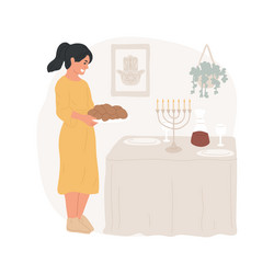 Shabbat isolated cartoon vector