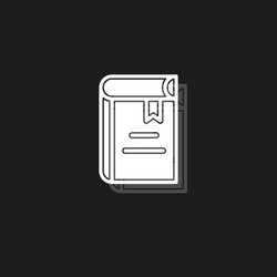 Simple book icon vector