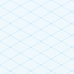 White Isometric Grid Blueprint Pattern vector image