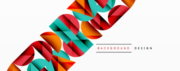 abstract geometric shapes overlap creating vector image