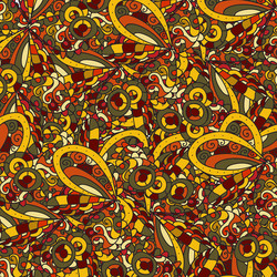 abstract hand-drawn pattern retro colors vector image