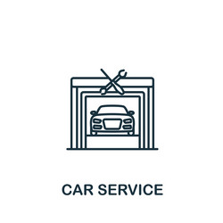 Car service icon line simple for templates vector