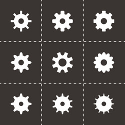 Gear icon set vector