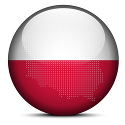 map with dot pattern on flag button of republic vector image