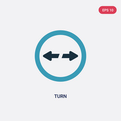 two color turn icon from user interface concept vector image