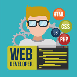 web developer design vector image
