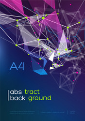 Dynamic 3D Mesh Abstract Background vector image
