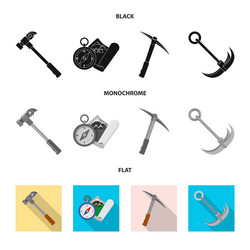 isolated object of mountaineering and peak symbol vector image