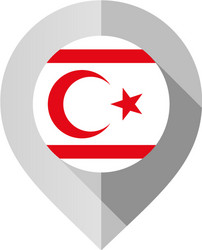 marker with flag for map vector image