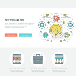 flat line business concept web site header vector image
