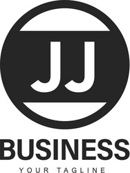 jj initial a logo design with abstract style vector image