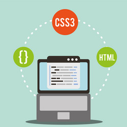 program coding website vector image