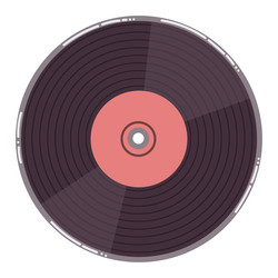 Retro Vinyl Record on White Vector Image