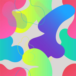 seamless pattern with fluid gradient shapes vector image