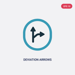 two color deviation arrows icon from user vector image
