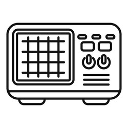 vintage radio receiver transmitting audio waves vector image