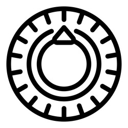 combination safe lock dial with arrow pointing up vector image