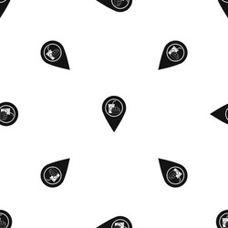 fast food and restaurant map pointer pattern vector image
