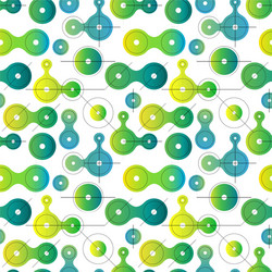 flat metaball seamless pattern vector