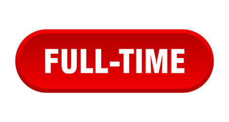 full-time button rounded red sign vector image
